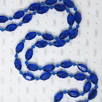 Extra Long Navy Blue Flapper Beads