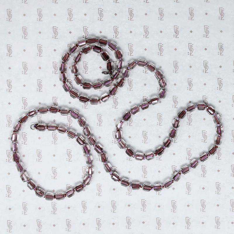 Glittering Purple Cased Glass Beads