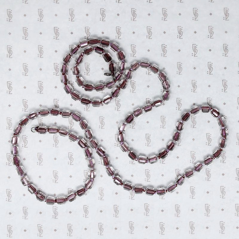 Glittering Purple Cased Glass Beads