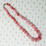 Candy Pink Swirl Glass Bead Necklace