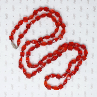 Amazing Tomato Red Deco Bead Necklace