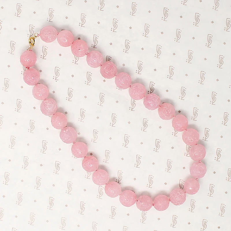 Prettiest Pastel Pink Glass Bead Choker