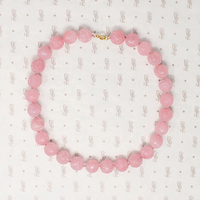 Prettiest Pastel Pink Glass Bead Choker