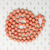 French Pâte de Verre Beads in Stippled Coral