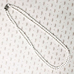 Double Strand of Snowy White Glass Beads