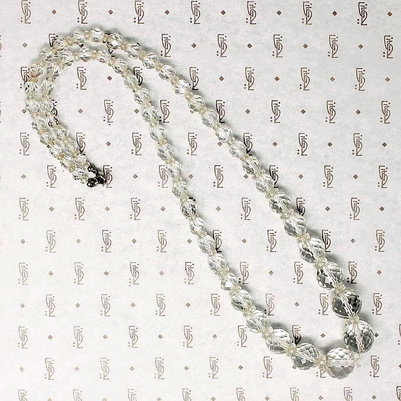 Glittering Glass Graduated Bead Necklace