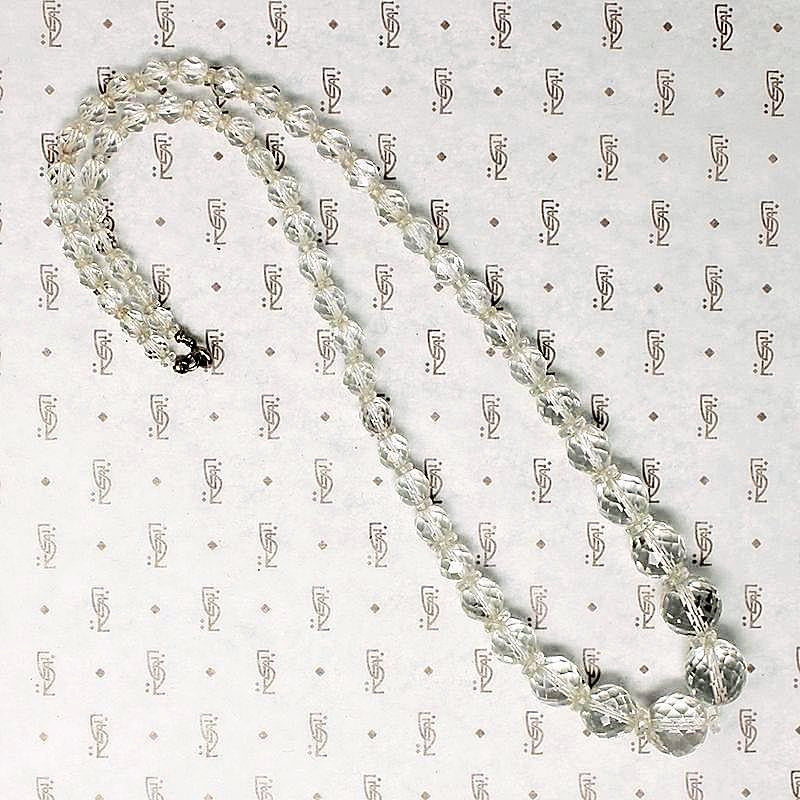 Glittering Glass Graduated Bead Necklace