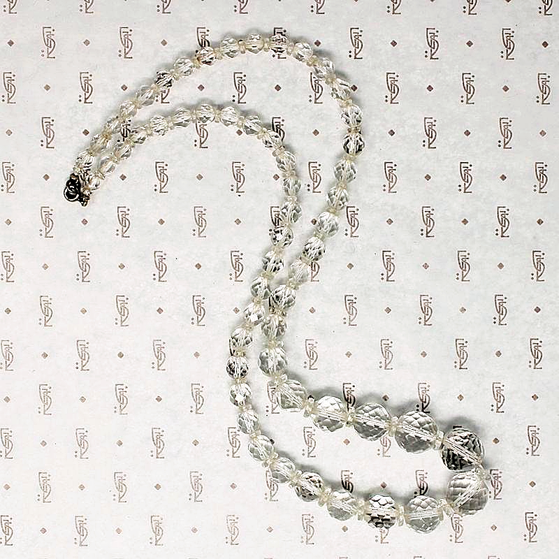 Glittering Glass Graduated Bead Necklace
