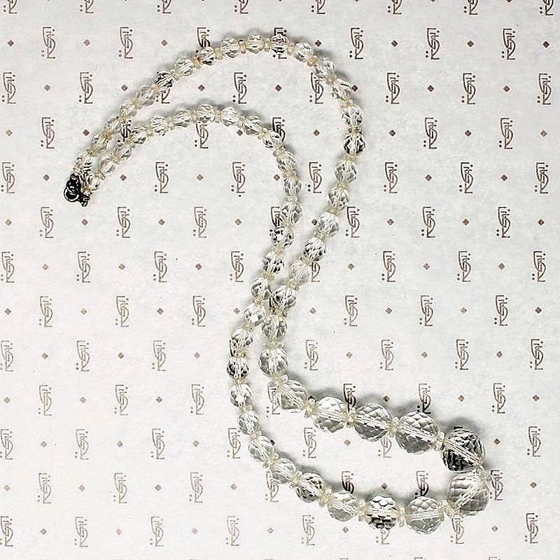 Glittering Glass Graduated Bead Necklace