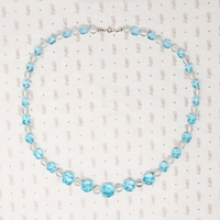 Winter Time Colors Faceted Glass Bead Necklace