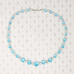 Winter Time Colors Faceted Glass Bead Necklace