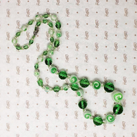 Fresh & Vivid Green Glass Bead Necklace