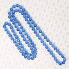 Extra Long Dreamy Blue Glass Flapper Beads