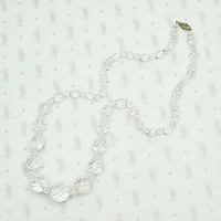 Crisply Faceted Graduated Glass Bead Necklace