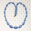 Cornflower Blue Faceted Oval Glass Beads