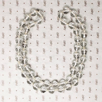 Icy Crystal-Clear Faceted Glass Beads
