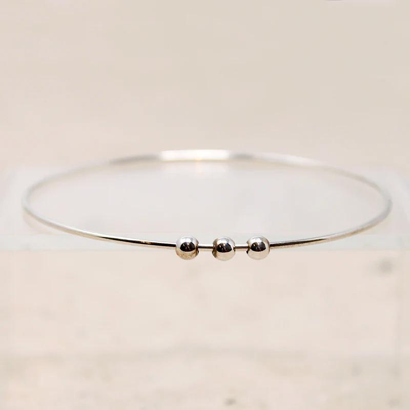 Abacus Bead Bangle in Sterling from Favor