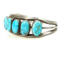 Sleeping Beauty Turquoise Vintage Silver Cuff Bracelet