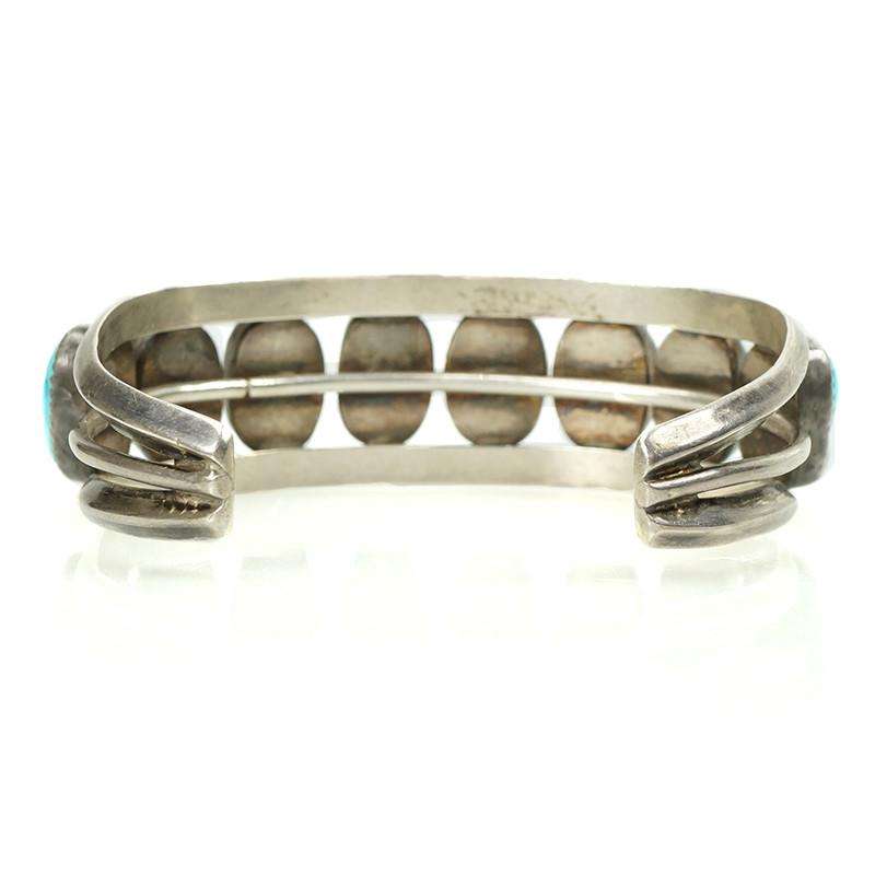 Sleeping Beauty Turquoise Vintage Silver Cuff Bracelet
