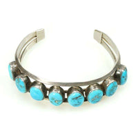 Sleeping Beauty Turquoise Vintage Silver Cuff Bracelet