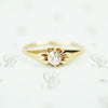 buttery 14k yellow gold belcer set omc diamond ring circa 1890