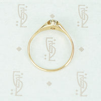 1890's Mellow Gold OMC Diamond Ring