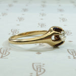 European Cut Diamond Glimmering Gold Ring
