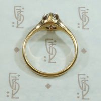 European Cut Diamond Glimmering Gold Ring