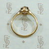 European Cut Diamond Glimmering Gold Ring
