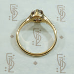 European Cut Diamond Glimmering Gold Ring