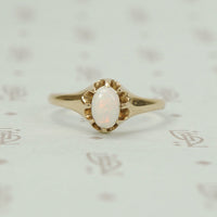 Fiery Opal in Yellow Gold Belcher Ring c1890