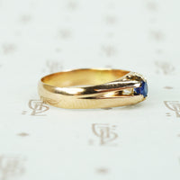 Lovely Antique Rose Gold Sapphire Ring