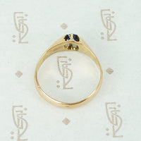 Lovely Antique Rose Gold Sapphire Ring