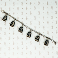 siam silver bell charm bracelet