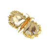 Beautiful Early 1800's Cannetille Gold and Agate Butterfly