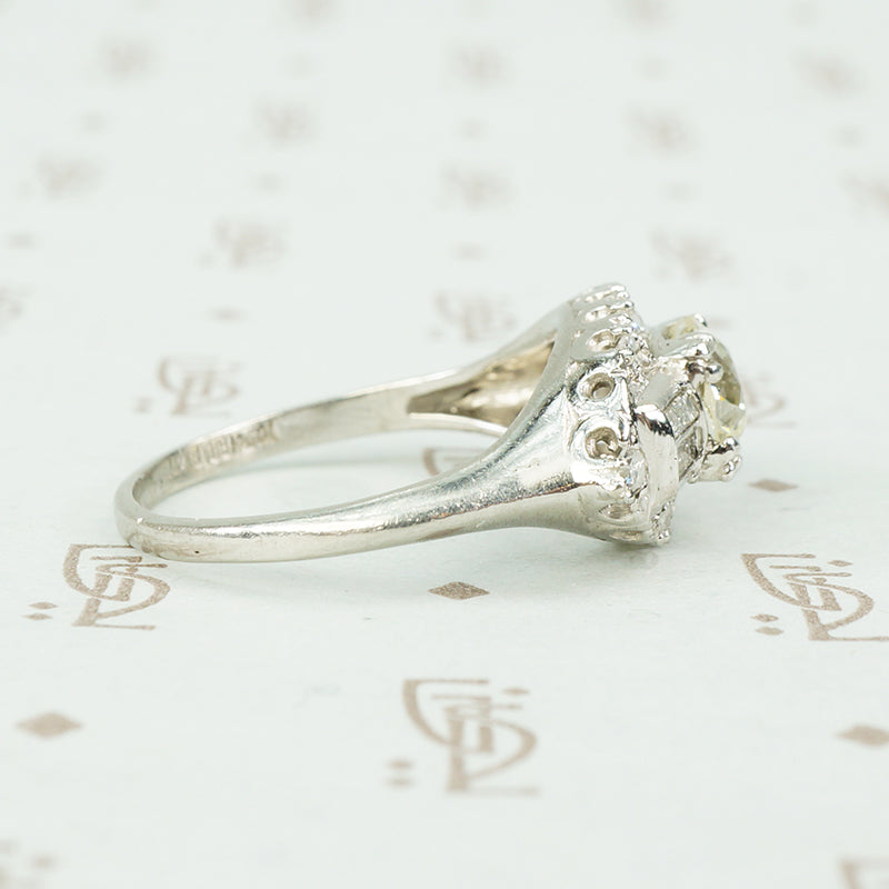 Diamond Covered Platinum 1930s Engagement Ring