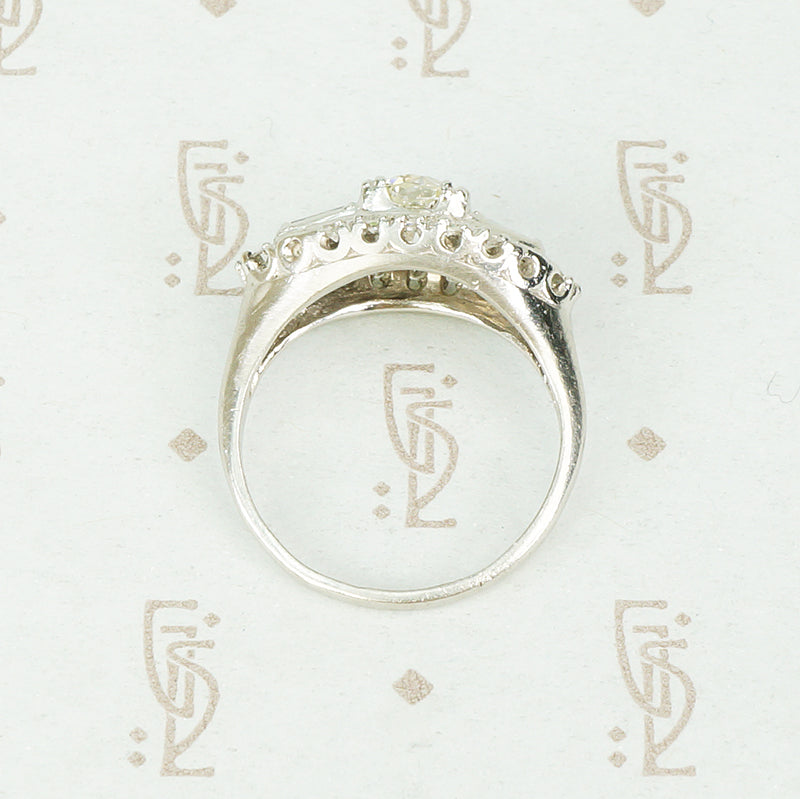Diamond Covered Platinum 1930s Engagement Ring