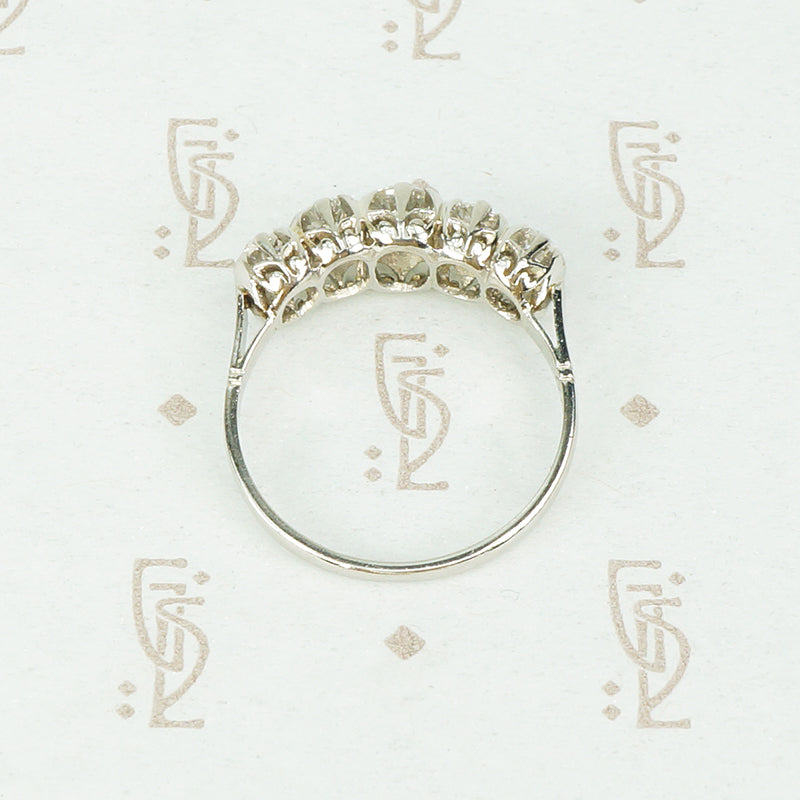 Gorgeous Edwardian Platinum Diamond Band
