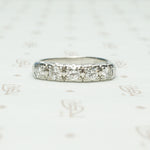 1/2 carat total weight 1940's classic platinum diamond anniversary band