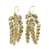 Magnificent Cascading Diamond Earrings in Unusual Standing Fitted Box