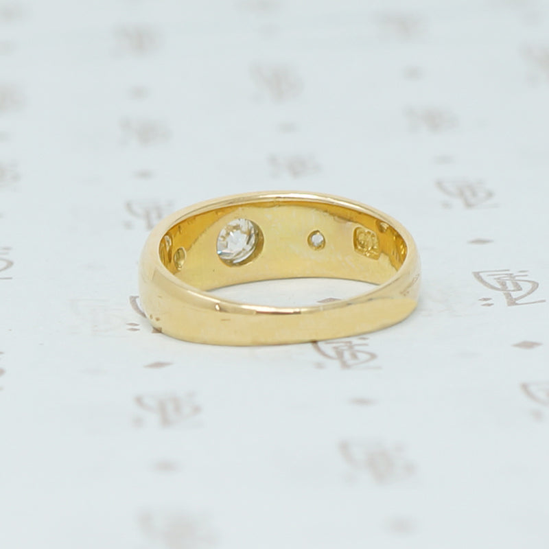 18k gypsy diamond band hallmarks