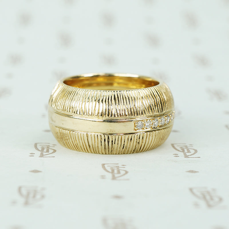 Super Chunk Gold Band with Diamonds