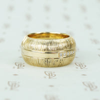 Super Chunk Gold Band with Diamonds