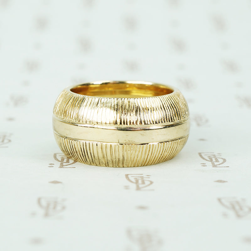 Super Chunk Gold Band with Diamonds