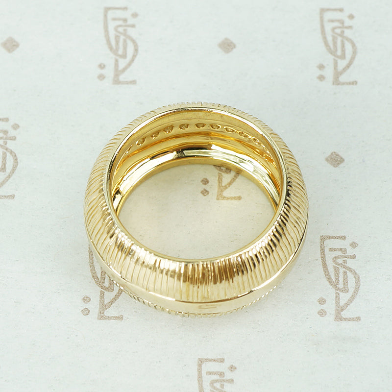 Super Chunk Gold Band with Diamonds
