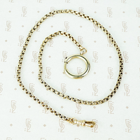 16" long faceted link gf chain with large spring ring and swivel hook