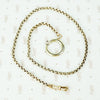 16" long faceted link gf chain with large spring ring and swivel hook