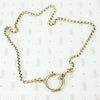 16" long faceted link gf chain with large spring ring and swivel hook