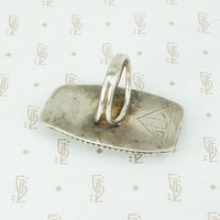 Stunning Large Turquoise and Silver Vintage Ring