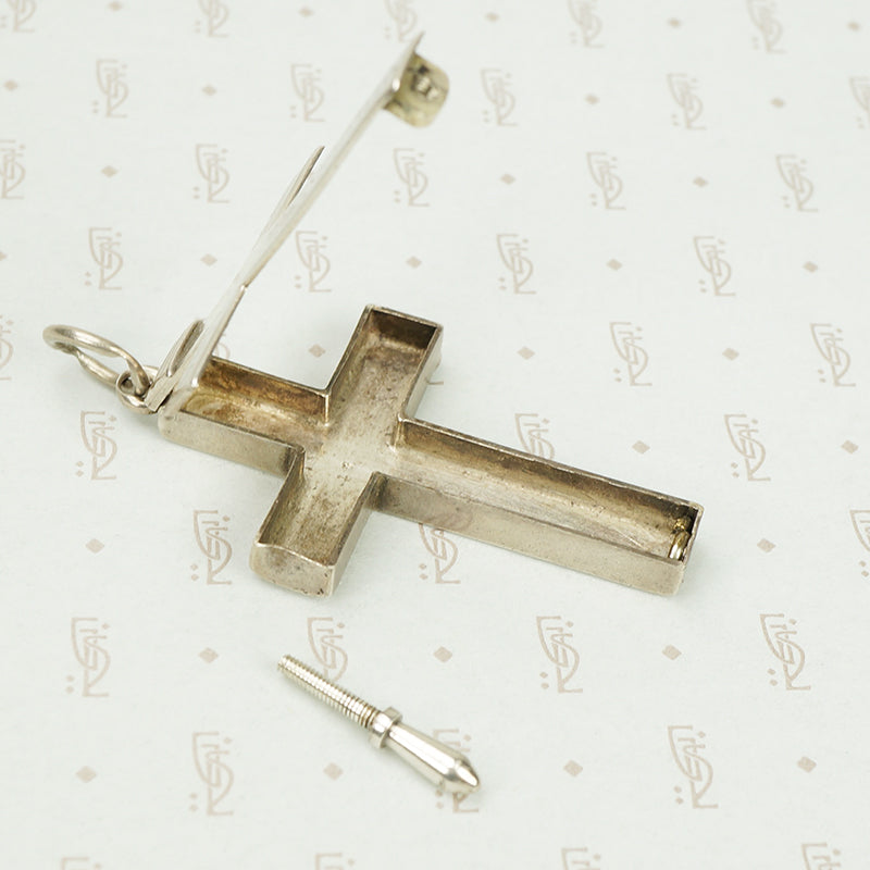 Large Birks Sterling Reliquary Cross